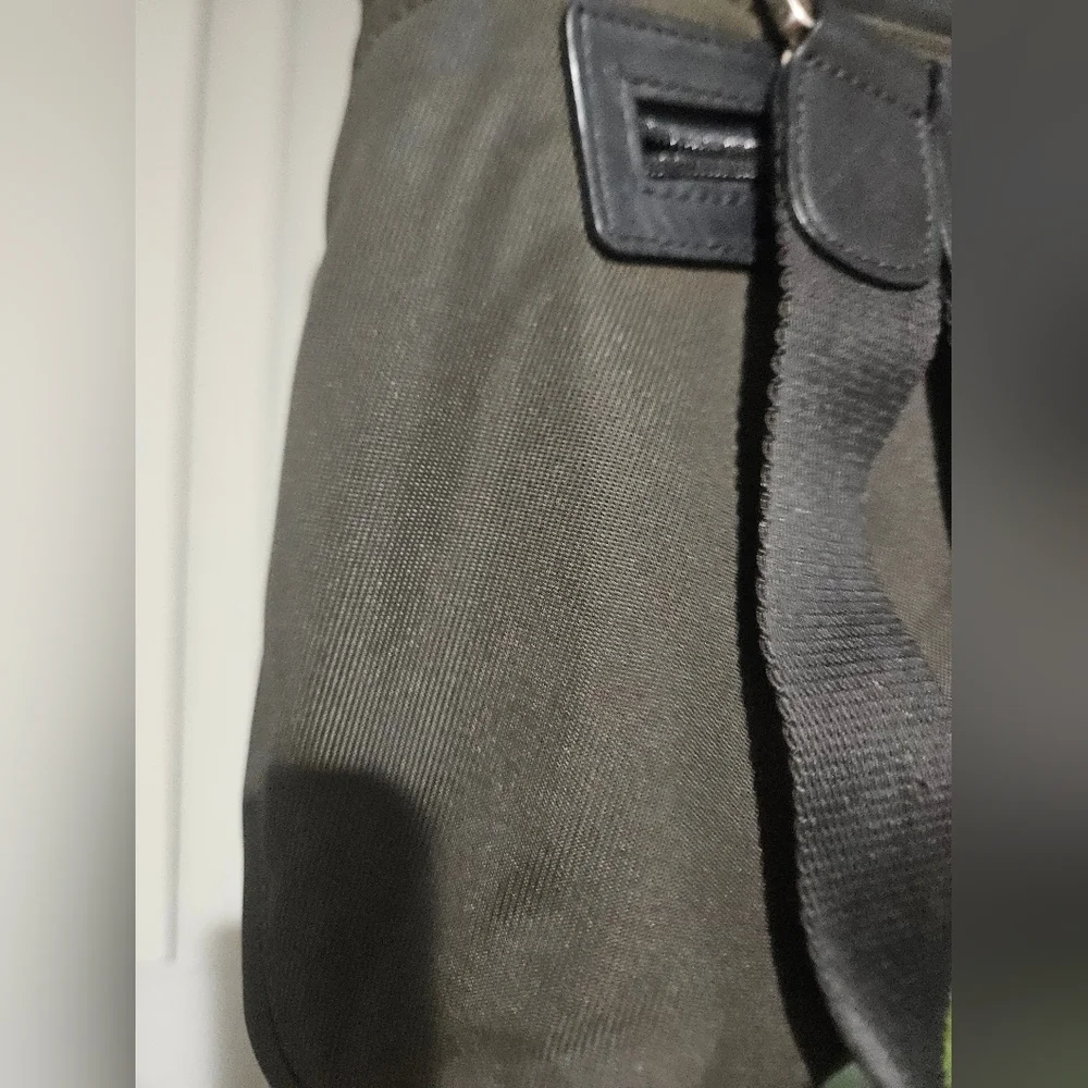 Vintage Coach Mercer Twill Nylon Mini Backpack | 2002 | Olive Green Leather Trim